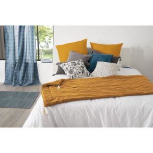 ELSIE BED RUNNER, ΤΡΑΒΕΡΣΑ ΚΡΕΒΑΤΙΟΥ POLYESTER ΒΕΛΟΥΤΕ ΚΙΤΡΙΝΗ 80x180cm