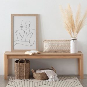 WEAVING A, ΜΑΞΙΛΑΡΙ ΥΦΑΝΤΟ COTTON & POLYESTER ΕΚΡΟΥ 25x58cm