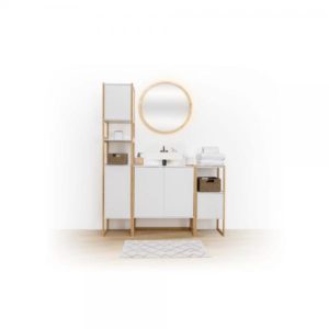 ΒΑΣΗ ΧΑΡΤΙΟΥ MDF ΦΥΣΙΚΟ – ΛΕΥΚΟ 20x33x80cm