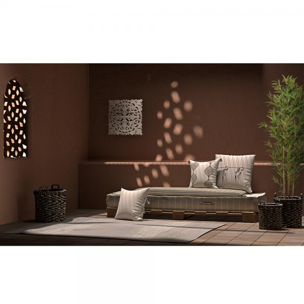 MAROCAIN ΣΤΡΩΜΑ BEIGE ΛΕΥΚΟ 90x200xH20cm