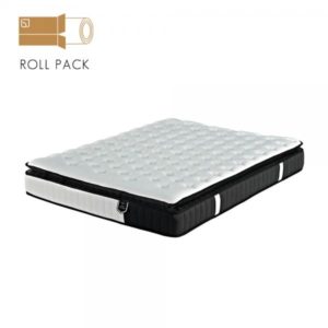 VISCO ALOE VERA ROLL PACK ΣΤΡΩΜΑ 160x200cm ΛΕΥΚΟ ΑΝΘΡΑΚΙ 200x160xH28cm