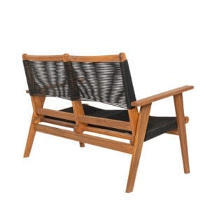 CAVO ΚΑΝΑΠΕΣ 2ΘΕΣΙΟΣ ΜΑΥΡΟ ΦΥΣΙΚΟ 120x72xH85cm