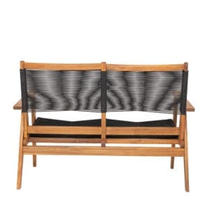 CAVO ΚΑΝΑΠΕΣ 2ΘΕΣΙΟΣ ΜΑΥΡΟ ΦΥΣΙΚΟ 120x72xH85cm