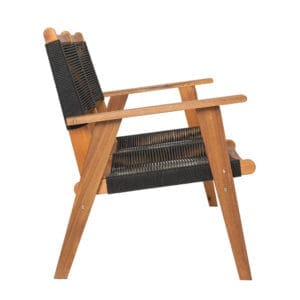 CAVO ΚΑΝΑΠΕΣ 2ΘΕΣΙΟΣ ΜΑΥΡΟ ΦΥΣΙΚΟ 120x72xH85cm