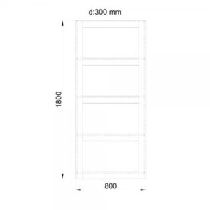 BEAT ΒΙΒΛΙΟΘΗΚΗ SONOMA 80x30xH180cm