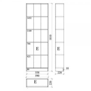 ADORNO 59 ΒΙΒΛΙΟΘΗΚΗ SONOMA 59x22xH183cm