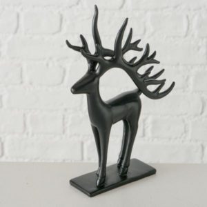 DEER A, ΔΙΑΚΟΣΜΗΤΙΚΗ ΦΙΓΟΥΡΑ POLYRESIN ΜΑΥΡΟ L9xH19cm