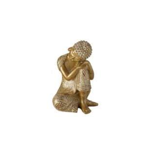 BUDDHA C, ΔΙΑΚΟΣΜΗΤΙΚΟΣ ΒΟΥΔΑΣ POLYRESIN ΧΡΥΣΟΣ W10xH18cm