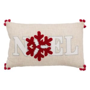 ΔΙΑΚΟΣΜΗΤΙΚΟ ΜΑΞΙΛΑΡΙ Xmas NOEL, POLYESTER & ΒΑΜΒΑΚΙ 10x30x50cm