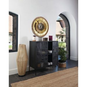 AIRIS, ΦΩΤΙΣΤΙΚΟ ΔΑΠΕΔΟΥ ΜΕΤΑΛΛΟ & ΝΗΜΑ ΜΠΕΖ D30xH83cm