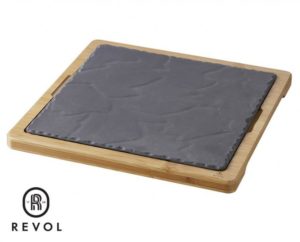 BASALT "MATT SLATE" SQUARE PLATE 25CM