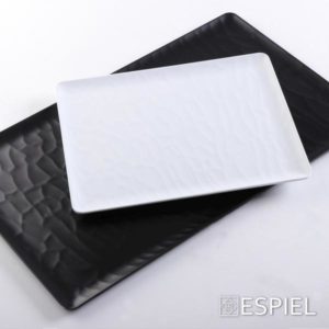 WHITE ΔΙΣΚΟΣ ΜΠΟΥΦΕ 1/2 32,5Χ26,5ΕΚ WAVY MATTE ΜΕΛΑΜΙΝΗΣ