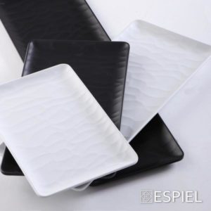 WHITE ΔΙΣΚΟΣ ΜΠΟΥΦΕ 1/2 32,5Χ26,5ΕΚ WAVY MATTE ΜΕΛΑΜΙΝΗΣ