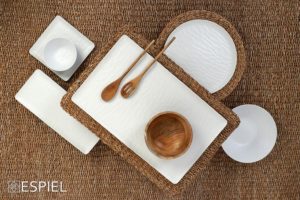 WHITE ΔΙΣΚΟΣ ΜΠΟΥΦΕ 1/2 32,5Χ26,5ΕΚ WAVY MATTE ΜΕΛΑΜΙΝΗΣ