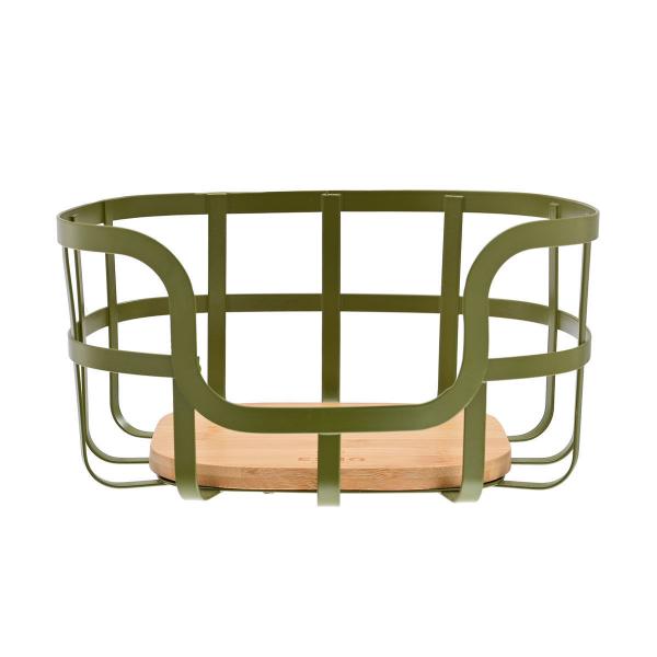 ΦΡΟΥΤΙΕΡΑ BAMBOO ESSENTIALS ΜΕΤΑΛΛΙΚΗ 24x24x12.7cm ΛΑΔΙ