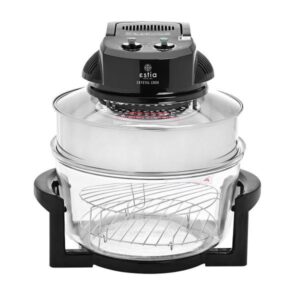 ESTIA ΦΟΥΡΝΑΚΙ ΡΟΜΠΟΤ CRYSTAL COOK 1400w 12lt ΜΕ ΑΝΤΙΣΤΆΣΕΙΣ ΜΑΥΡΟ