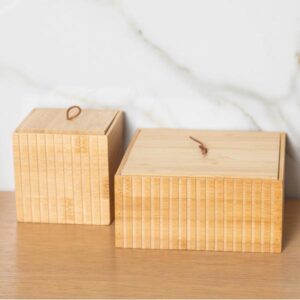 ΚΟΥΤΙ ΑΠΟΘΗΚΕΥΣΗΣ ΚΑΙ ΟΡΓΑΝΩΣΗΣ BAMBOO ESSENTIALS 15x15x7cm