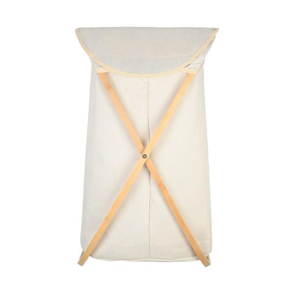 ΚΑΛΑΘΙ ΑΠΛΥΤΩΝ BAMBOO ESSENTIALS 40x40x70cm ΜΕ ΘΗΚΗ ΠΟΛΥΕΣΤΕΡΑ ΠΤΥΣΣΟΜΕΝΟ ΜΠΕΖ