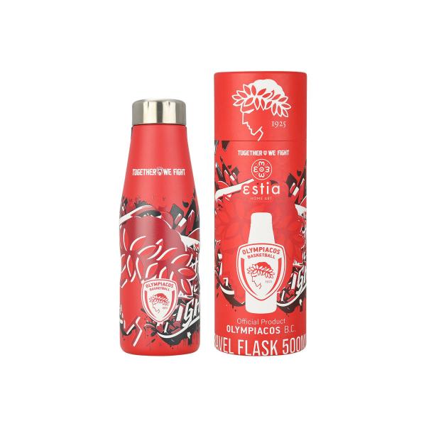 ΘΕΡΜΟΣ TRAVEL FLASK OLYMPIACOS BC EDITION TOGETHER WE FIGHT 500ml