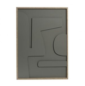 ΠΙΝΑΚΑΣ ΣΕ 3D ΚΑΜΒΑ ΓΚΡΙ PVC/MDF 70Χ50ΕΚ