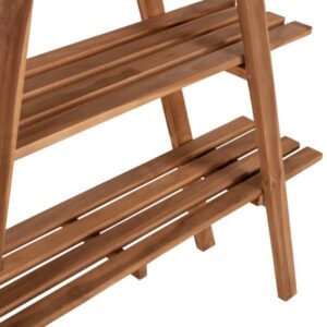 ΒΙΒΛΙΟΘΗΚΗ STAM TEAK ΞΥΛΟ ΣΕ ΦΥΣΙΚΟ ΧΡΩΜΑ 120x33x180Y εκ.