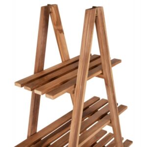 ΒΙΒΛΙΟΘΗΚΗ STAM TEAK ΞΥΛΟ ΣΕ ΦΥΣΙΚΟ ΧΡΩΜΑ 120x33x180Y εκ.