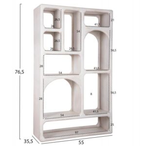 ΒΙΒΛΙΟΘΗΚΗ HANDYR ΜΑΣΙΦ ΞΥΛΟ MANGO ΣΕ ΛΕΥΚΟ ΧΡΩΜΑ 100x35x165Yεκ.