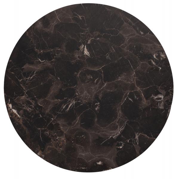 ΕΠΙΦΑΝΕΙΑ ΤΡΑΠΕΖΙΟΥ HPL BROWN MARBLE Φ60 εκ. ΠΑΧΟΥΣ 12mm.