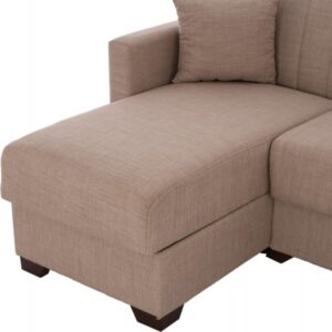 ΓΩΝΙΑΚΟΣ ΚΑΝΑΠΕΣ ΚΡΕΒΑΤΙ ΜΠΕΖ 200x133x77Yεκ.