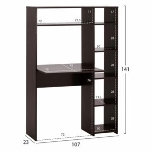 ΓΡΑΦΕΙΟ ΜΕ ΒΙΒΛΙΟΘΗΚΗ ΒΕΓΓΕ 107x23-45x141Υ εκ.