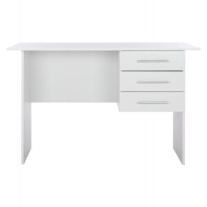 ΓΡΑΦΕΙΟ ΜΕΛΑΜΙΝΗΣ ENSLEY ΜΕ 3 ΣΥΡΤΑΡΙΑ ΛΕΥΚΟ 120X60X76 εκ.