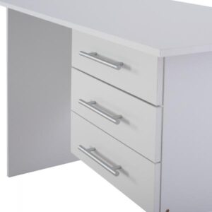 ΓΡΑΦΕΙΟ ΜΕΛΑΜΙΝΗΣ ENSLEY ΜΕ 3 ΣΥΡΤΑΡΙΑ ΛΕΥΚΟ 120X60X76 εκ.