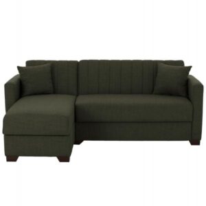 ΚΑΝΑΠΕΣ ΚΡΕΒΑΤΙ ΓΩΝΙΑ ΑΝΑΣΤΡΕΨΙΜΗ DARK OLIVE 200x133x77Yεκ.