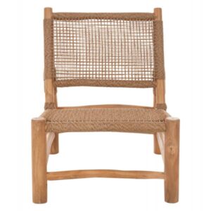 ΚΑΡΕΚΛΑ LONDER ΞΥΛΟ TEAK ΣΕ ΦΥΣΙΚΟ ΚΑΙ ΣΥΝΘΕΤΙΚΟ RATTAN 63x77x77Υεκ.