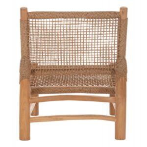 ΚΑΡΕΚΛΑ LONDER ΞΥΛΟ TEAK ΣΕ ΦΥΣΙΚΟ ΚΑΙ ΣΥΝΘΕΤΙΚΟ RATTAN 63x77x77Υεκ.