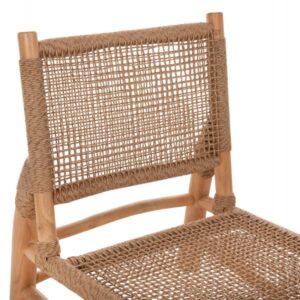 ΚΑΡΕΚΛΑ LONDER ΞΥΛΟ TEAK ΣΕ ΦΥΣΙΚΟ ΚΑΙ ΣΥΝΘΕΤΙΚΟ RATTAN 63x77x77Υεκ.