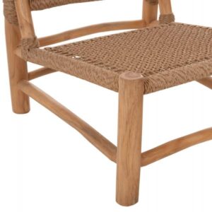 ΚΑΡΕΚΛΑ LONDER ΞΥΛΟ TEAK ΣΕ ΦΥΣΙΚΟ ΚΑΙ ΣΥΝΘΕΤΙΚΟ RATTAN 63x77x77Υεκ.