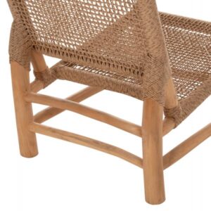 ΚΑΡΕΚΛΑ LONDER ΞΥΛΟ TEAK ΣΕ ΦΥΣΙΚΟ ΚΑΙ ΣΥΝΘΕΤΙΚΟ RATTAN 63x77x77Υεκ.