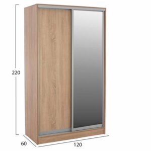 ΝΤΟΥΛΑΠΑ ΣΥΡΟΜΕΝΗ ΜΕΛΑΜΙΝΗΣ 120x60x220Yεκ. ΔΙΦΥΛΛΗ SONAMA ΜΕ ΚΑΘΡΕΠΤΗ