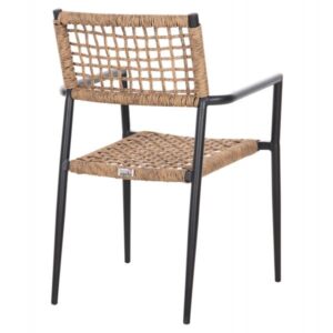 ΠΟΛΥΘΡΟΝΑ TRILAN ΑΛΟΥΜΙΝΙΟ ΜΑΥΡΟ ΜΕ ΣΥΝΘΕΤΙΚΟ RATTAN ΦΥΣΙΚΟ 57x59x85Υεκ.