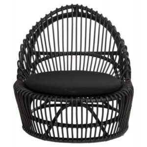 ΠΟΛΥΘΡΟΝΑ ENTROPY ΦΥΣΙΚΟ RATTAN ΜΕ ΜΑΞΙΛΑΡΙ-ΜΑΥΡΟ 80x97x85Υεκ.