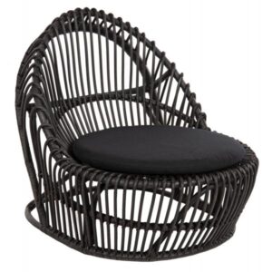 ΠΟΛΥΘΡΟΝΑ ENTROPY ΦΥΣΙΚΟ RATTAN ΜΕ ΜΑΞΙΛΑΡΙ-ΜΑΥΡΟ 80x97x85Υεκ.