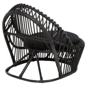 ΠΟΛΥΘΡΟΝΑ ENTROPY ΦΥΣΙΚΟ RATTAN ΜΕ ΜΑΞΙΛΑΡΙ-ΜΑΥΡΟ 80x97x85Υεκ.