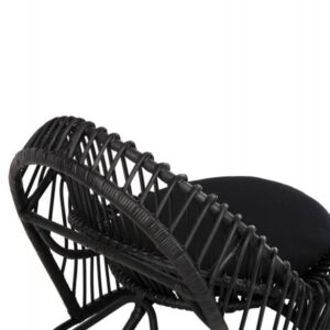 ΠΟΛΥΘΡΟΝΑ ENTROPY ΦΥΣΙΚΟ RATTAN ΜΕ ΜΑΞΙΛΑΡΙ-ΜΑΥΡΟ 80x97x85Υεκ.