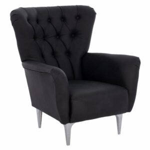 ΠΟΛΥΘΡΟΝΑ ΜΠΕΡΖΕΡΑ Τ. CHESTERFIELD ΣΕ ΧΡΩΜΑ ΜΑΥΡΟ 87x88x100 εκ.