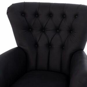 ΠΟΛΥΘΡΟΝΑ ΜΠΕΡΖΕΡΑ Τ. CHESTERFIELD ΣΕ ΧΡΩΜΑ ΜΑΥΡΟ 87x88x100 εκ.