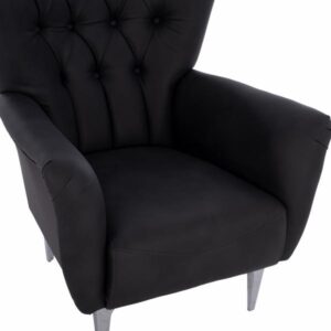 ΠΟΛΥΘΡΟΝΑ ΜΠΕΡΖΕΡΑ Τ. CHESTERFIELD ΣΕ ΧΡΩΜΑ ΜΑΥΡΟ 87x88x100 εκ.
