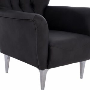 ΠΟΛΥΘΡΟΝΑ ΜΠΕΡΖΕΡΑ Τ. CHESTERFIELD ΣΕ ΧΡΩΜΑ ΜΑΥΡΟ 87x88x100 εκ.