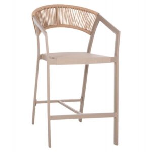 ΣΚΑΜΠΟ ΑΛΟΥΜΙΝΙΟΥ ΣΑΜΠΑΝΙ ΜΕΣ. ΥΨΟΥΣ-ΜE RATTAN & TΕΧΤLINE 57x60x100Yεκ.