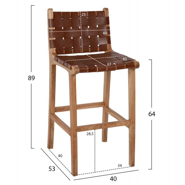 ΣΚΑΜΠΟ ΜΕ ΠΛΑΤΗ ΜΑΣΙΦ ΞΥΛΟ MINDI ΦΥΣΙΚΟ 40X53X89YΕΚ.